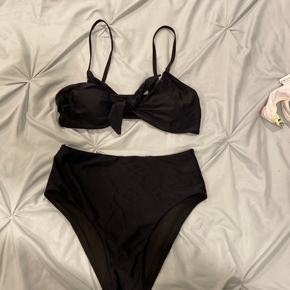 Barely Worn, High Waisted, Black Bathing Suit - Picture 3 of 10